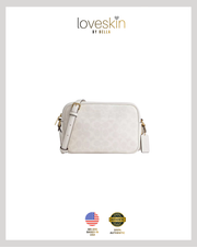[100% Authentic or Money Back Guaranteed] Jamie Camera Bag In Signature Canvas in signature canvas/Gold/White/Chalk (CZ186