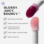Saie Glossybounce High-Shine Hydrating Lip Gloss Oil Shade Remix Shimmer Size 5ml/0.17Fl oz.