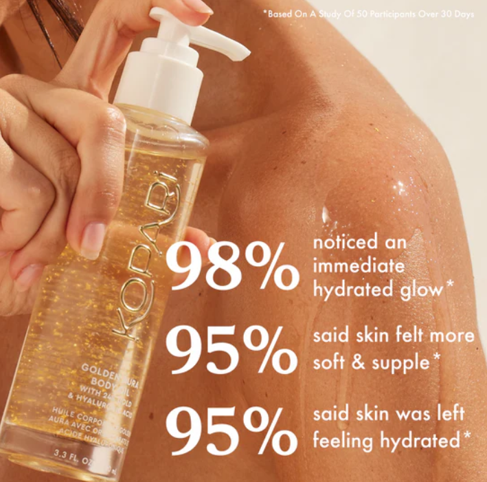 Kopari Golden Aura Body Oil with 24K Gold & Hyaluronic Acid 20ml/0.7oz