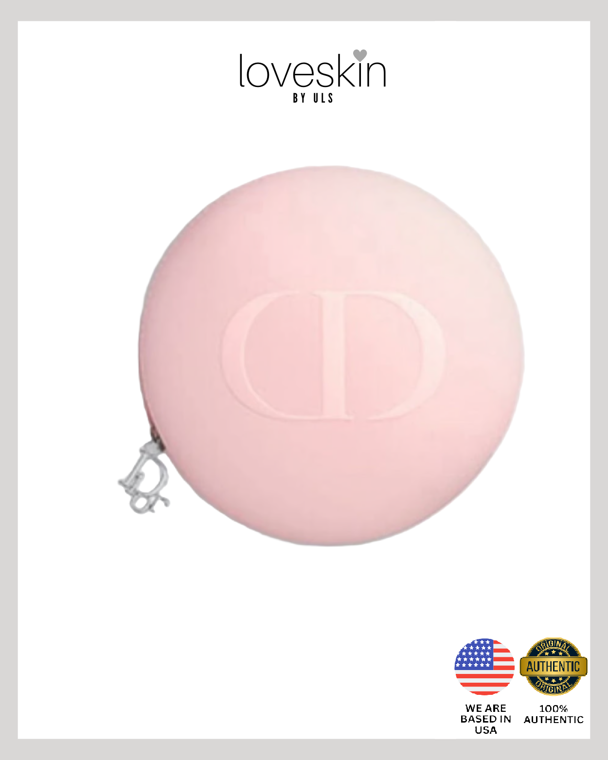 Dior Beauty Pink Round Vanity Pouch
