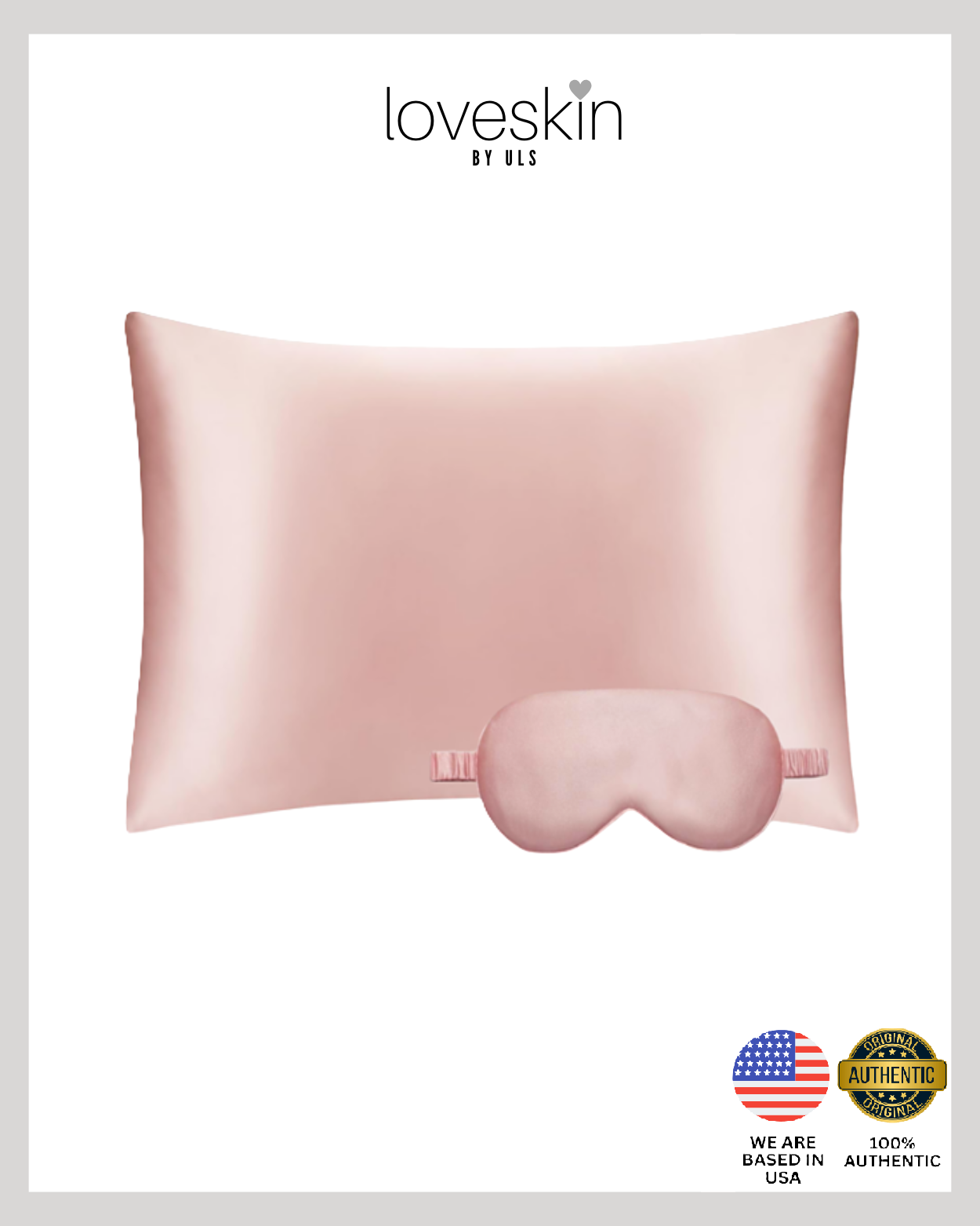MACY's Pink Satin eye mask and Satin pillowcase in organza bag