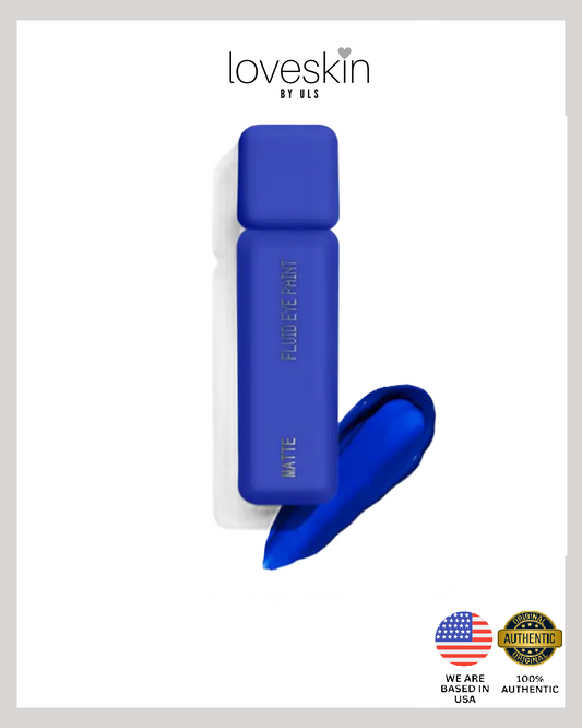 About-Face Matte Fluid Eye Paint™ Pigmented Saturated Liquid Eye Color in No Queen Blues 4.5 ml / 0.15 fl oz