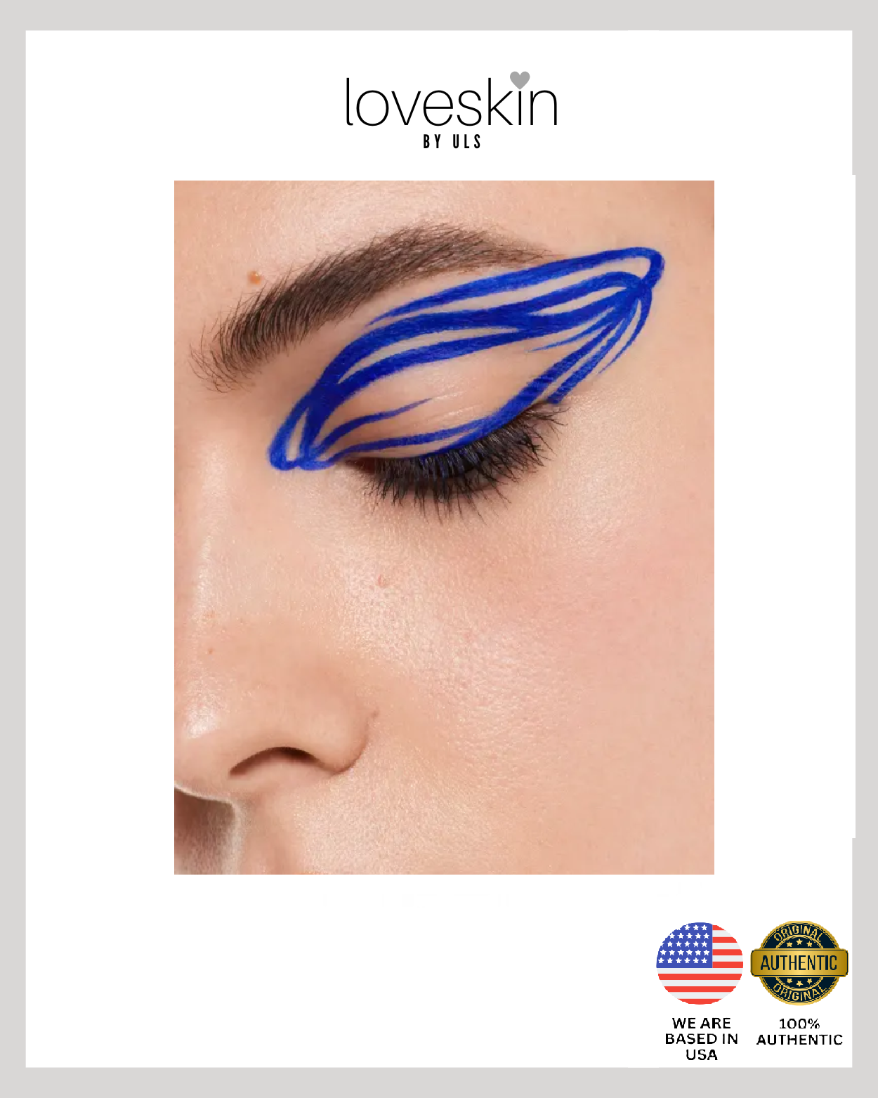 About-Face Matte Fluid Eye Paint™ Pigmented Saturated Liquid Eye Color in No Queen Blues 4.5 ml / 0.15 fl oz