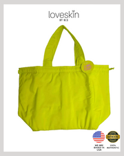 ULTA BEAUTY Lime Light Side Cinch Tote Bag with Drawstring and Magnetic Closure