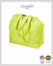 ULTA BEAUTY Lime Light Side Cinch Tote Bag with Drawstring and Magnetic Closure