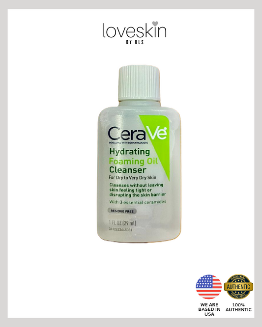 CeraVe Hydrating Foaming Oil Cleanser For Dry to Very Dry Skin (Size: 29ml)