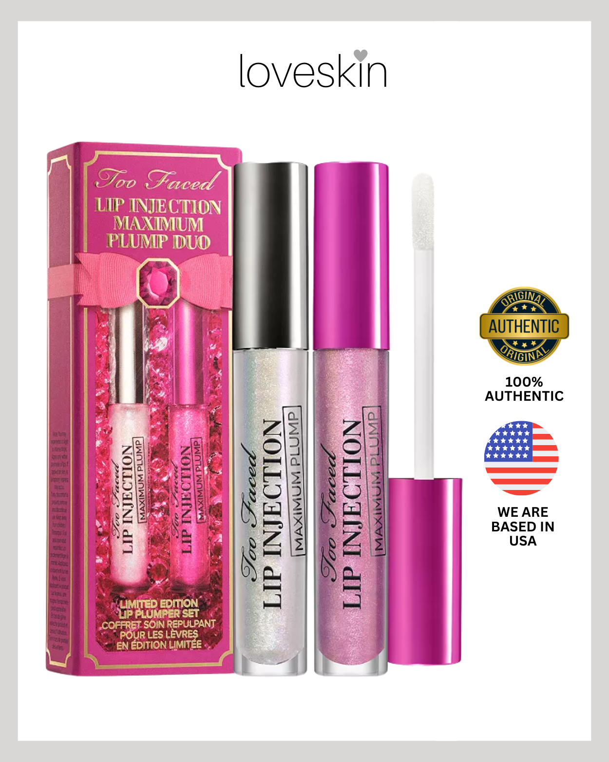 Too Faced Lip Injection Maximum Plump Lip Gloss Duo