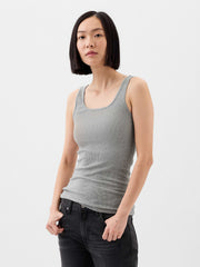 Ribbed Tank Top - Light Gray Marl