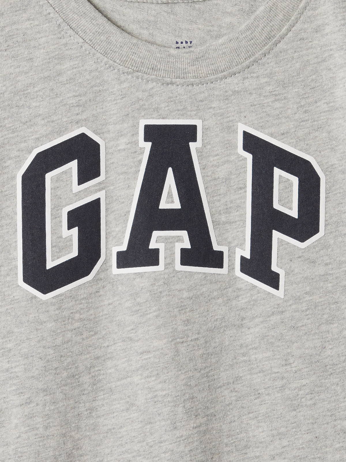 babyGap Logo T-Shirt - Gray And White Marl