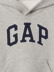 babyGap Relaxed Logo Hoodie - Gray And White Marl
