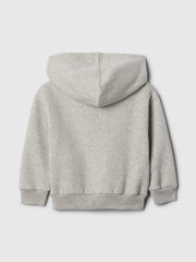 babyGap Relaxed Logo Hoodie - Gray And White Marl