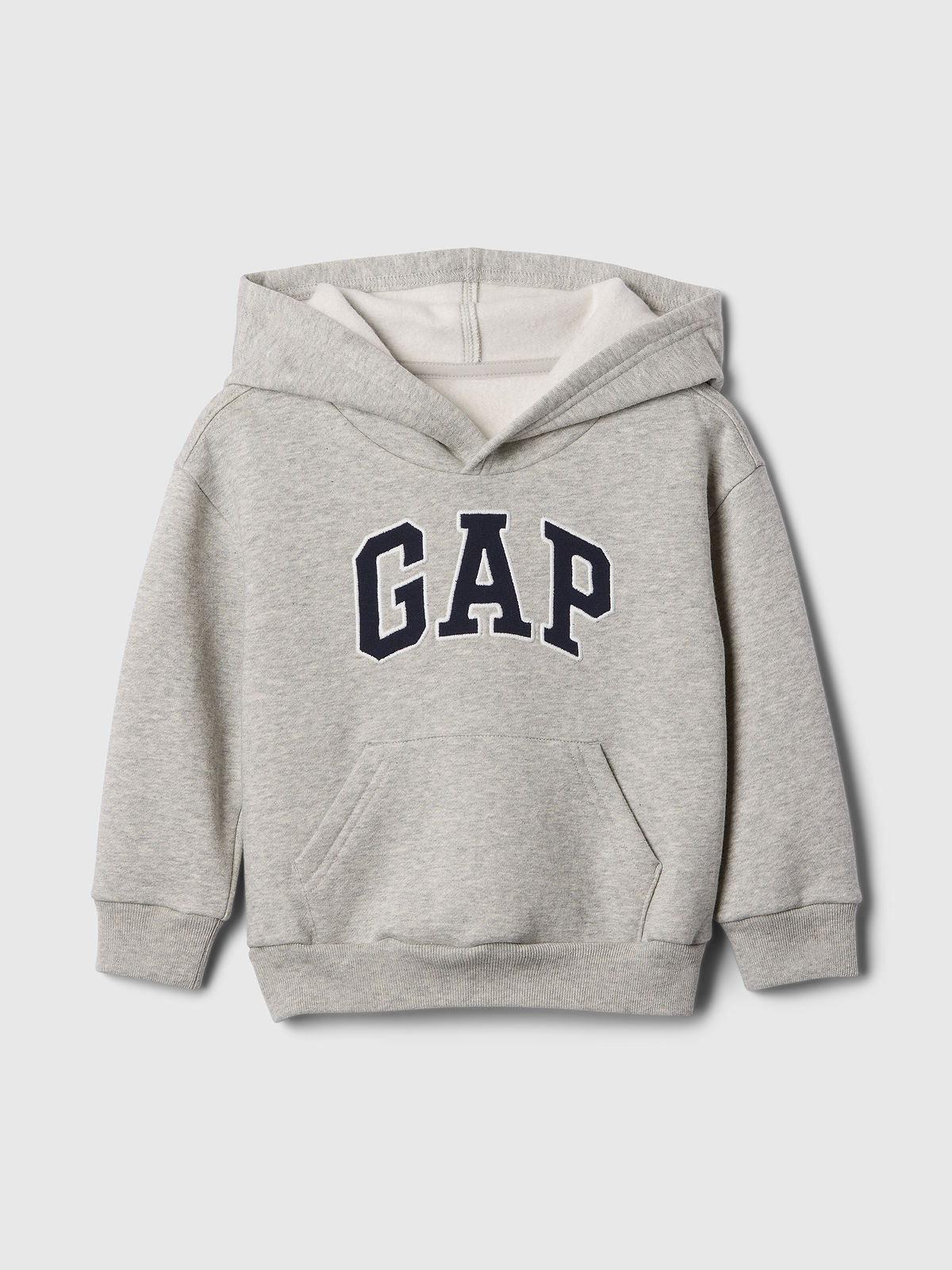 babyGap Relaxed Logo Hoodie - Gray And White Marl