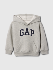 babyGap Relaxed Logo Hoodie - Gray And White Marl