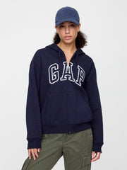 Relaxed Gap Logo Zip Hoodie - Navy Uniform