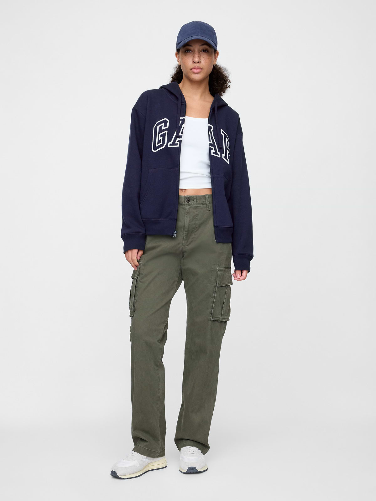 Relaxed Gap Logo Zip Hoodie