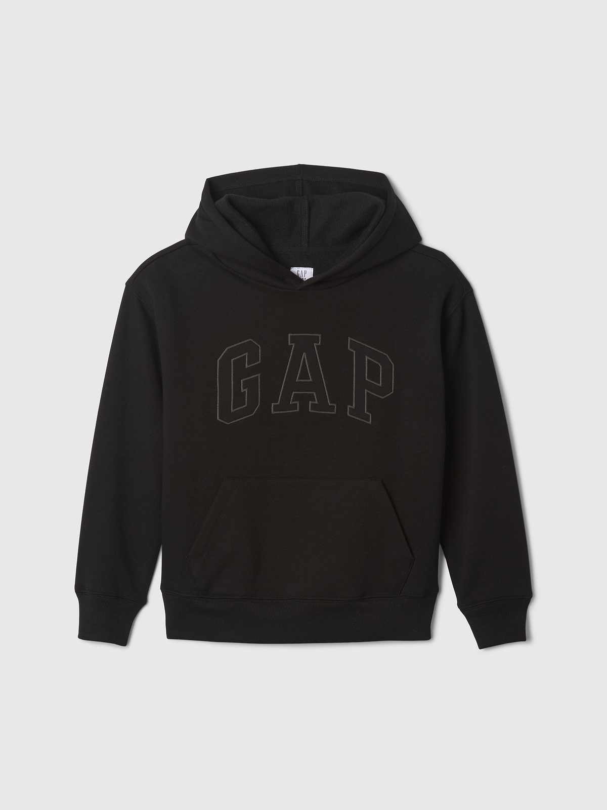 Kids Relaxed Gap Logo Hoodie - Black