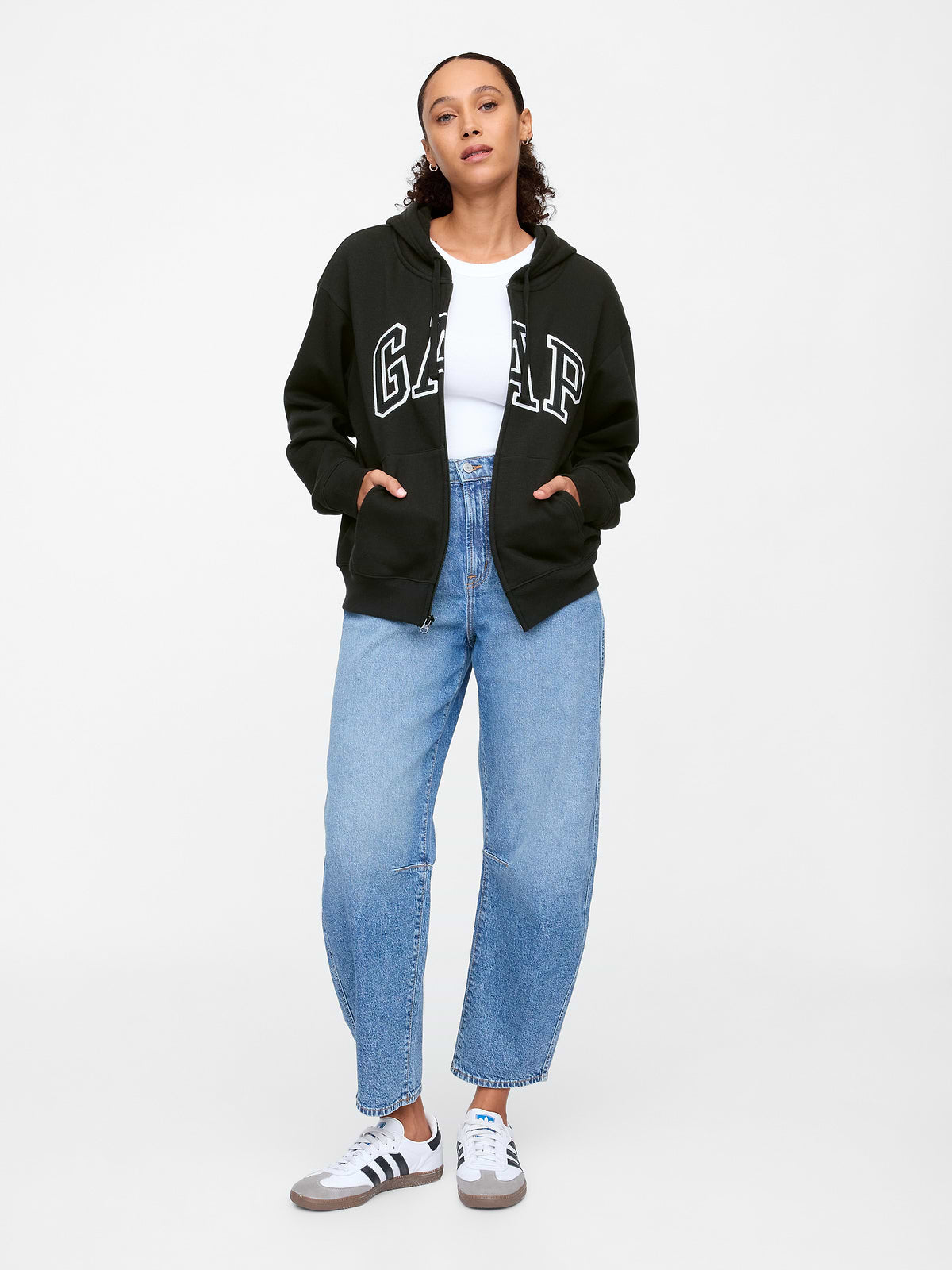 Relaxed Gap Logo Zip Hoodie