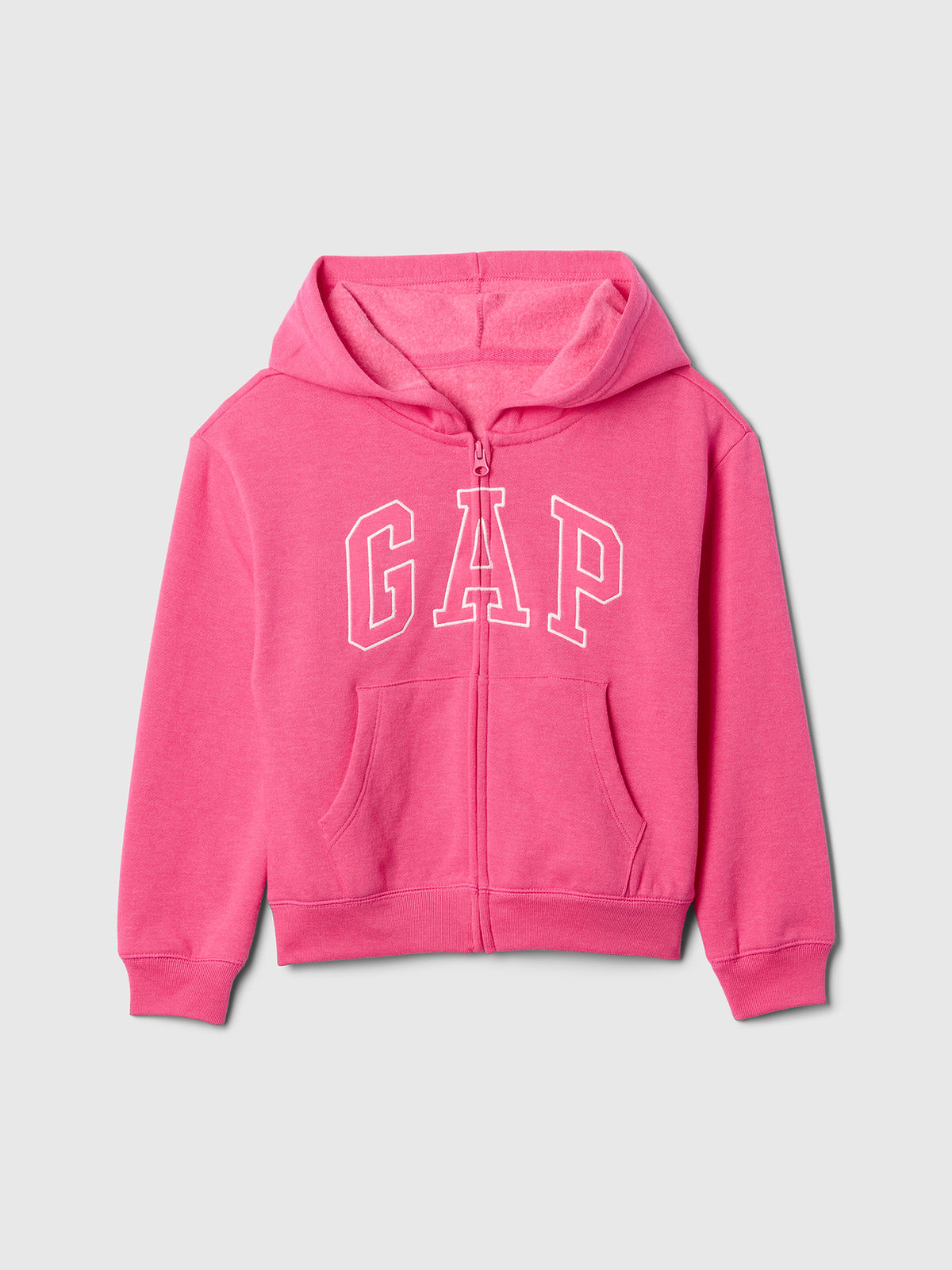 Kids Relaxed Gap Logo Zip Hoodie - Pink Jubilee