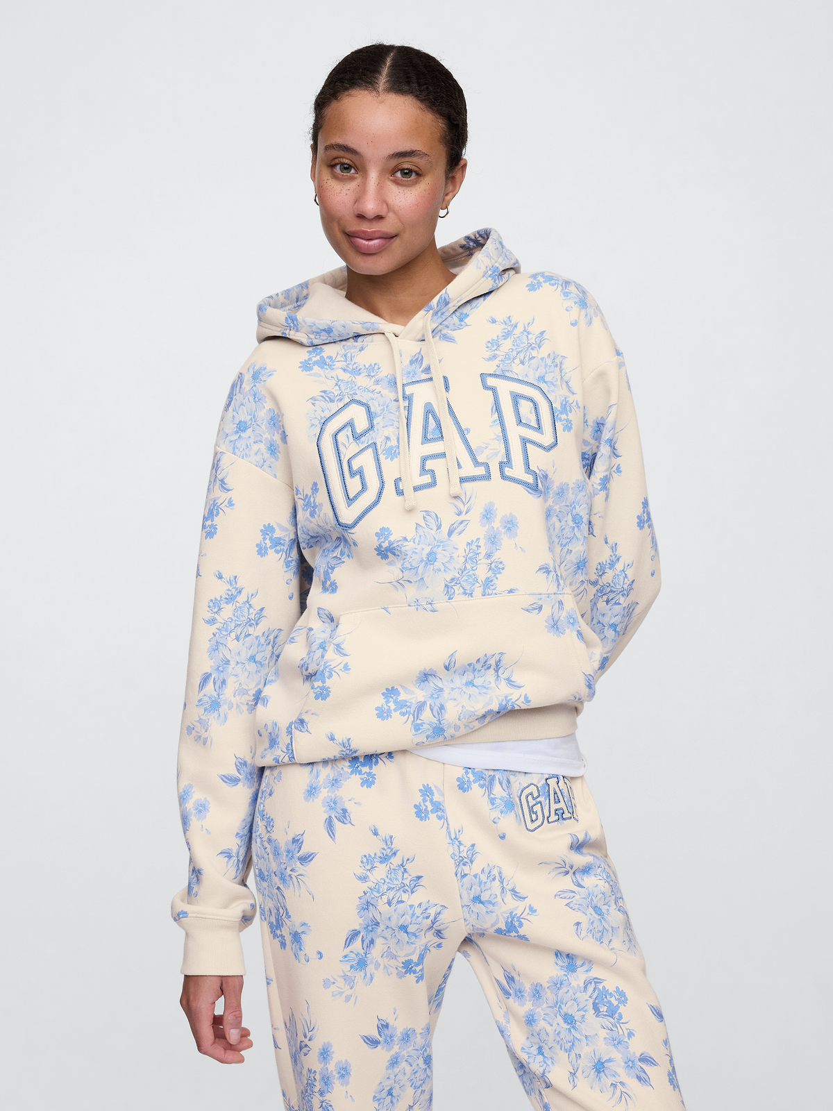 Gap Logo Hoodie - Blue Floral