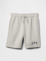 Kids Relaxed Gap Logo Pull-On Shorts - Light Heather Gray
