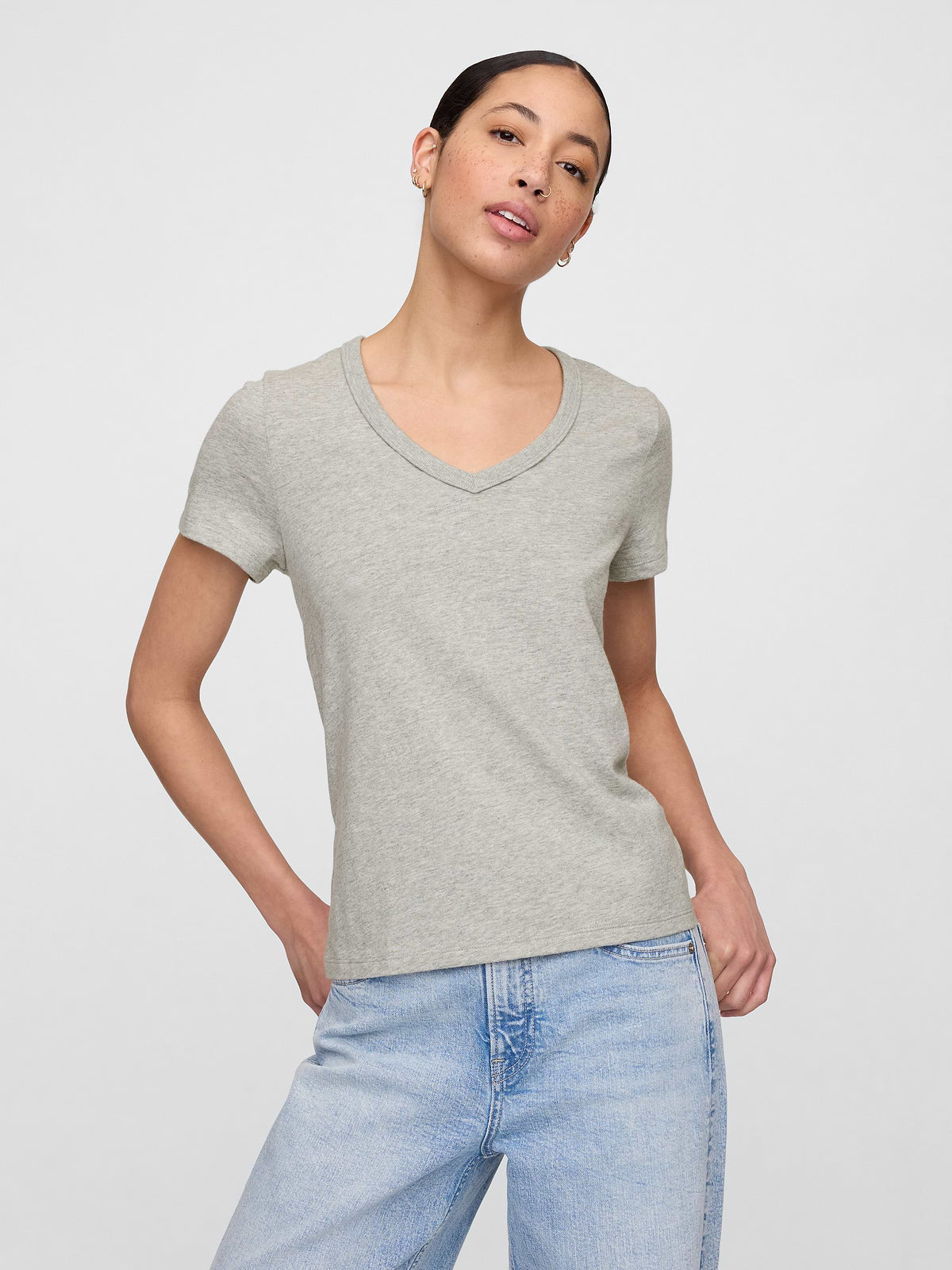 Favorite V-Neck T-Shirt - Light Heather Gray