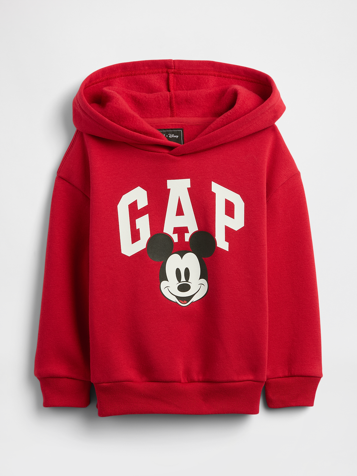 babyGap × Disney Mickey Mouse Relaxed Logo Hoodie - Modern Red