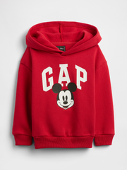 babyGap × Disney Mickey Mouse Relaxed Logo Hoodie - Modern Red