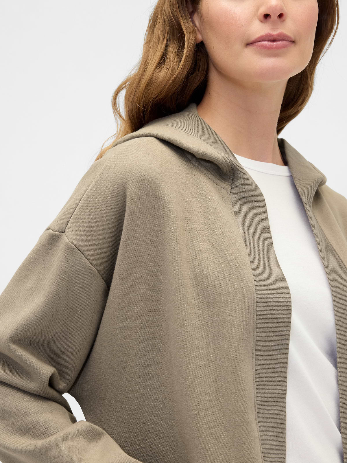 Oversized Open-Front Hoodie