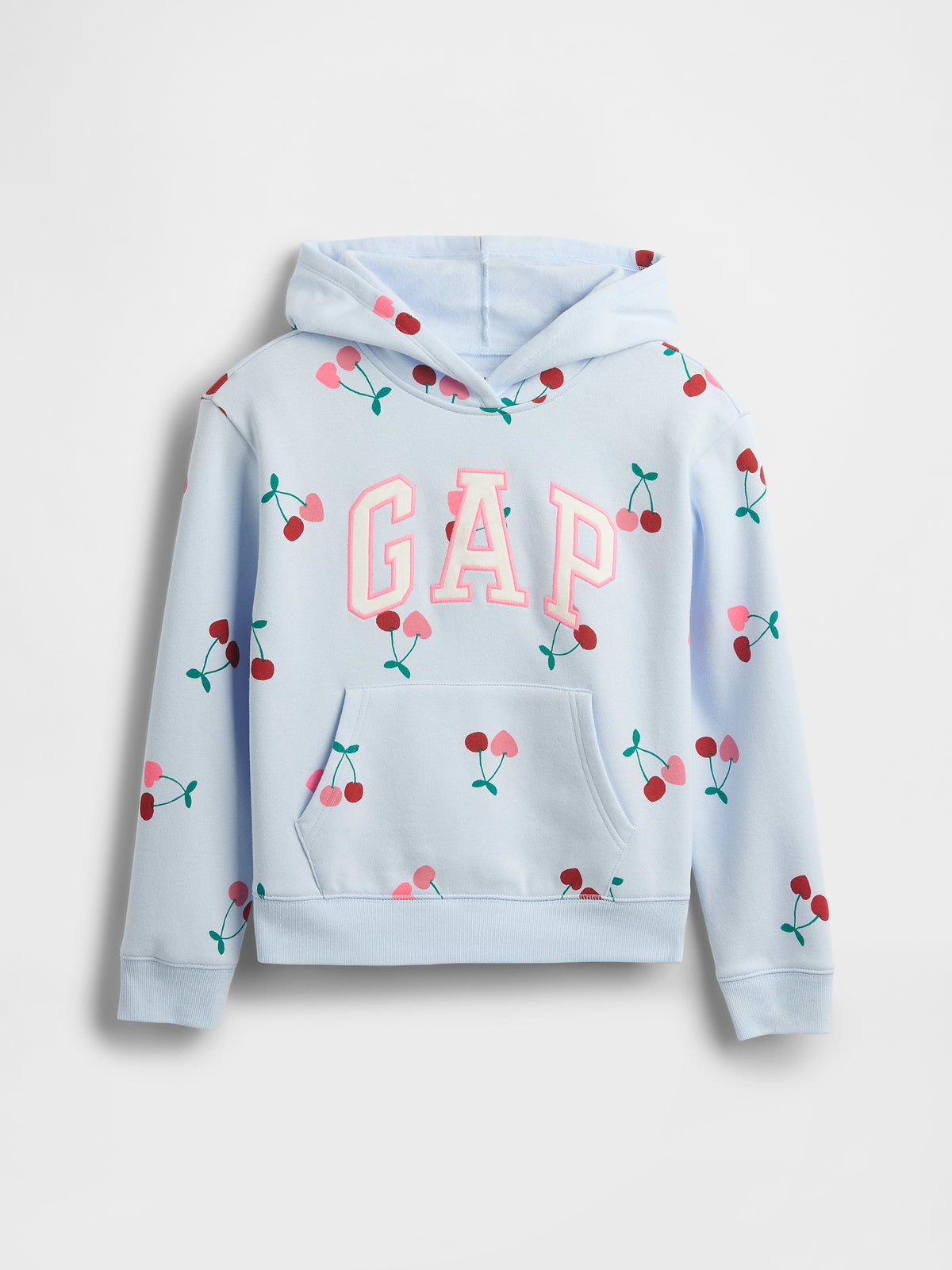 Kids Relaxed Gap Logo Hoodie - Cherry Print Blue