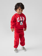 babyGap × Disney Mickey Mouse Relaxed Logo Hoodie - Modern Red