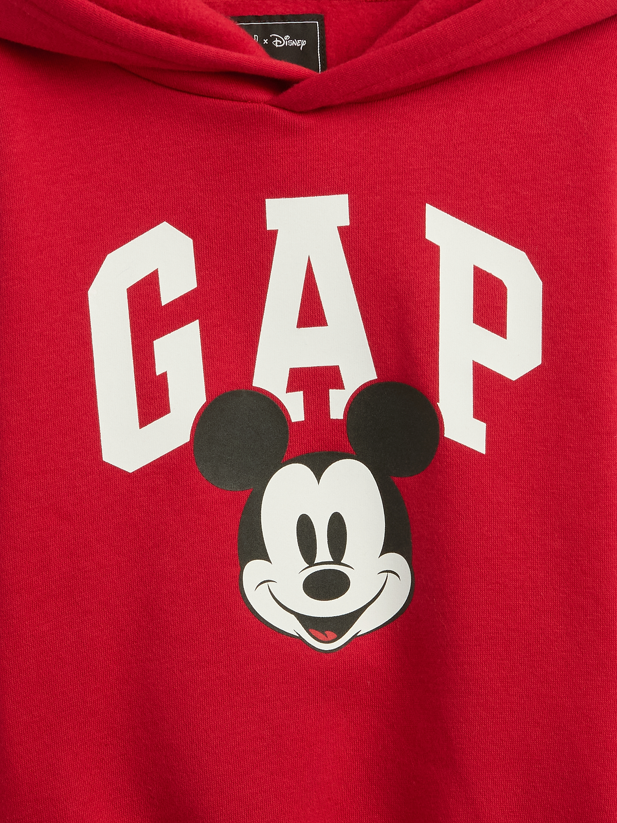 babyGap × Disney Mickey Mouse Relaxed Logo Hoodie - Modern Red