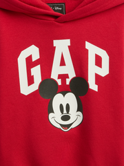 babyGap × Disney Mickey Mouse Relaxed Logo Hoodie - Modern Red