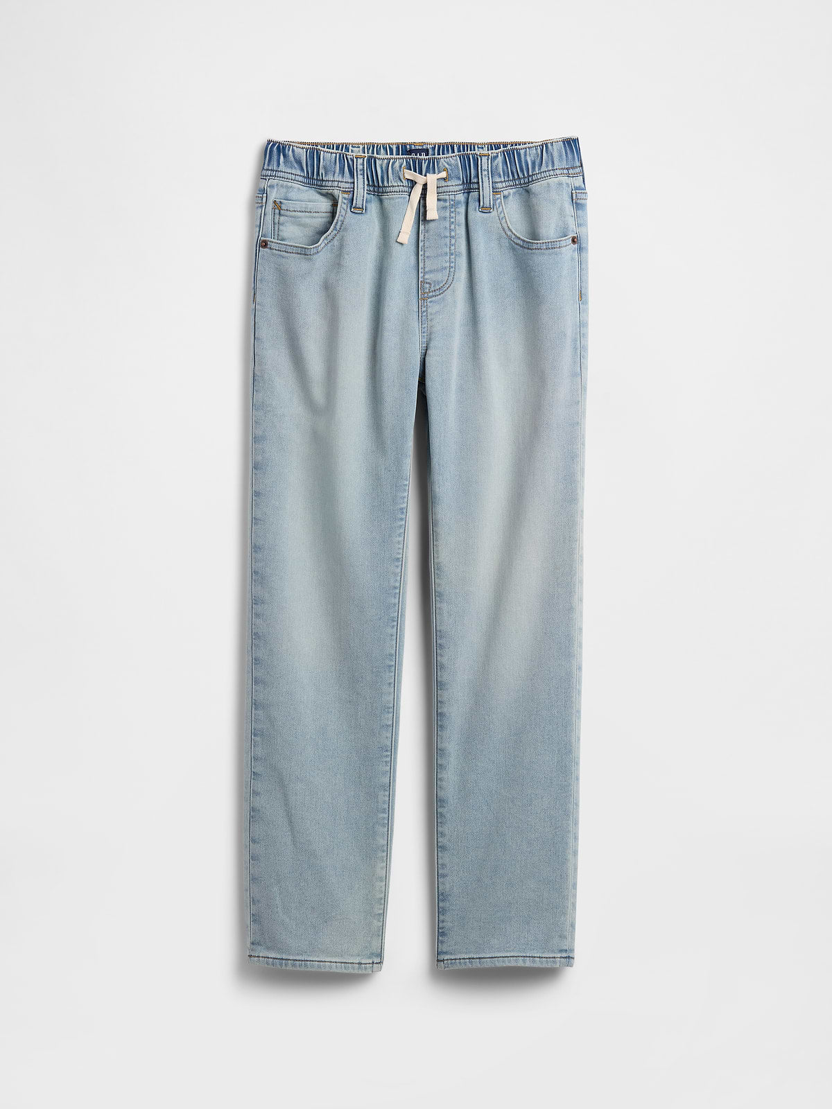 Kids Pull-On Original Straight Sweatpant Jeans - Light Wash