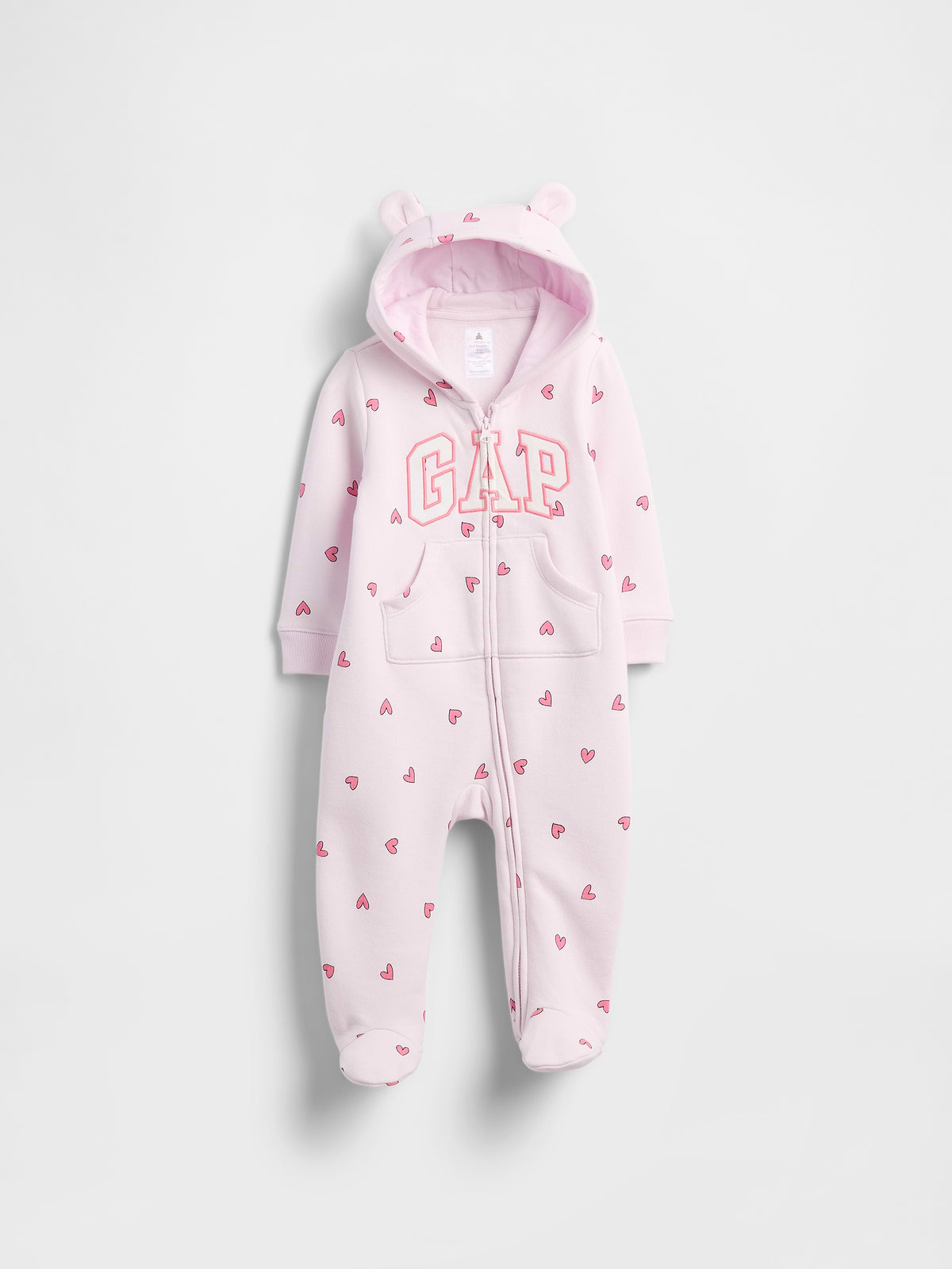 Baby Gap Logo One-Piece - Pink Hearts