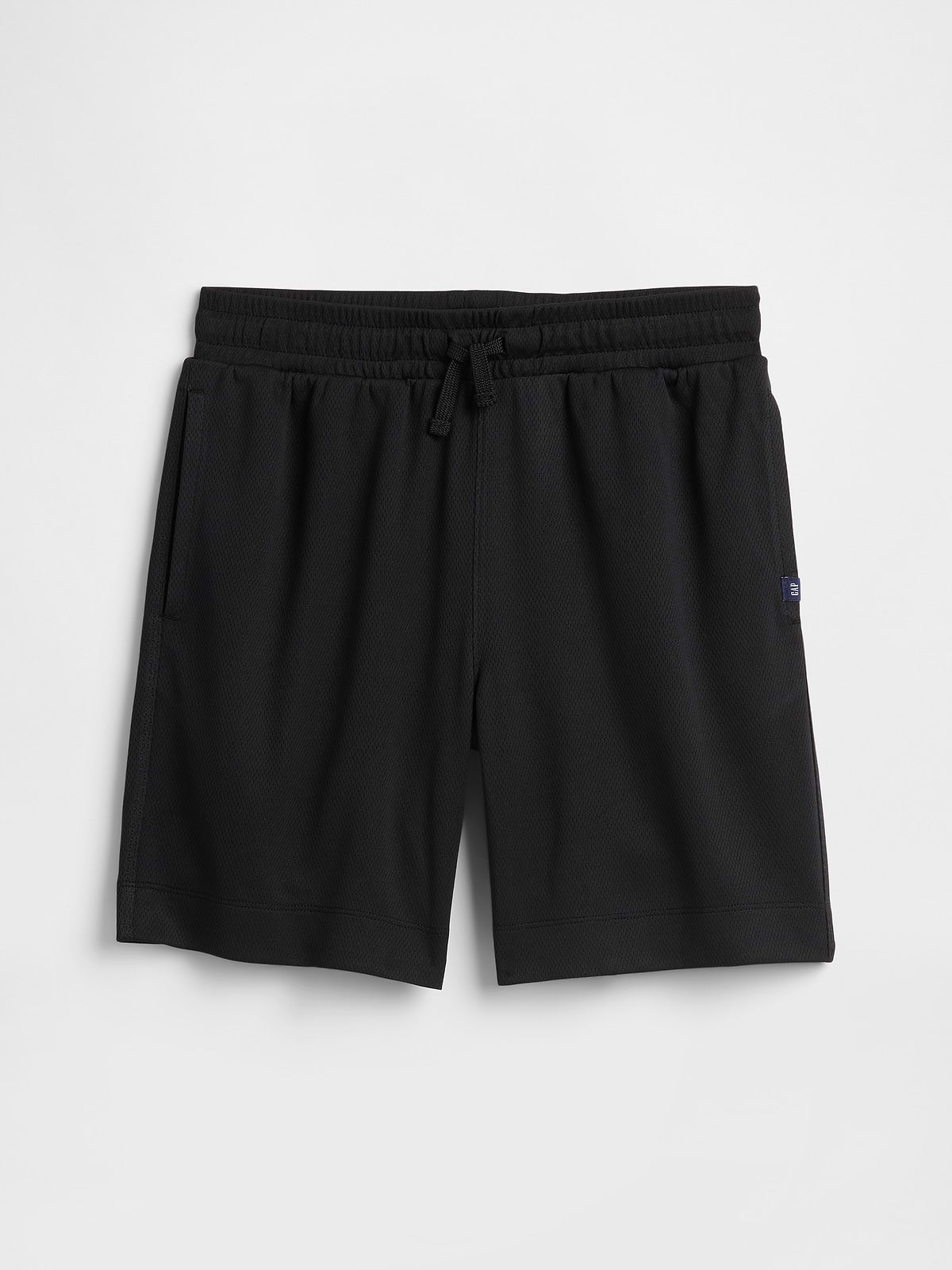Kids 100% Recycled Pull-On Mesh Shorts - Black