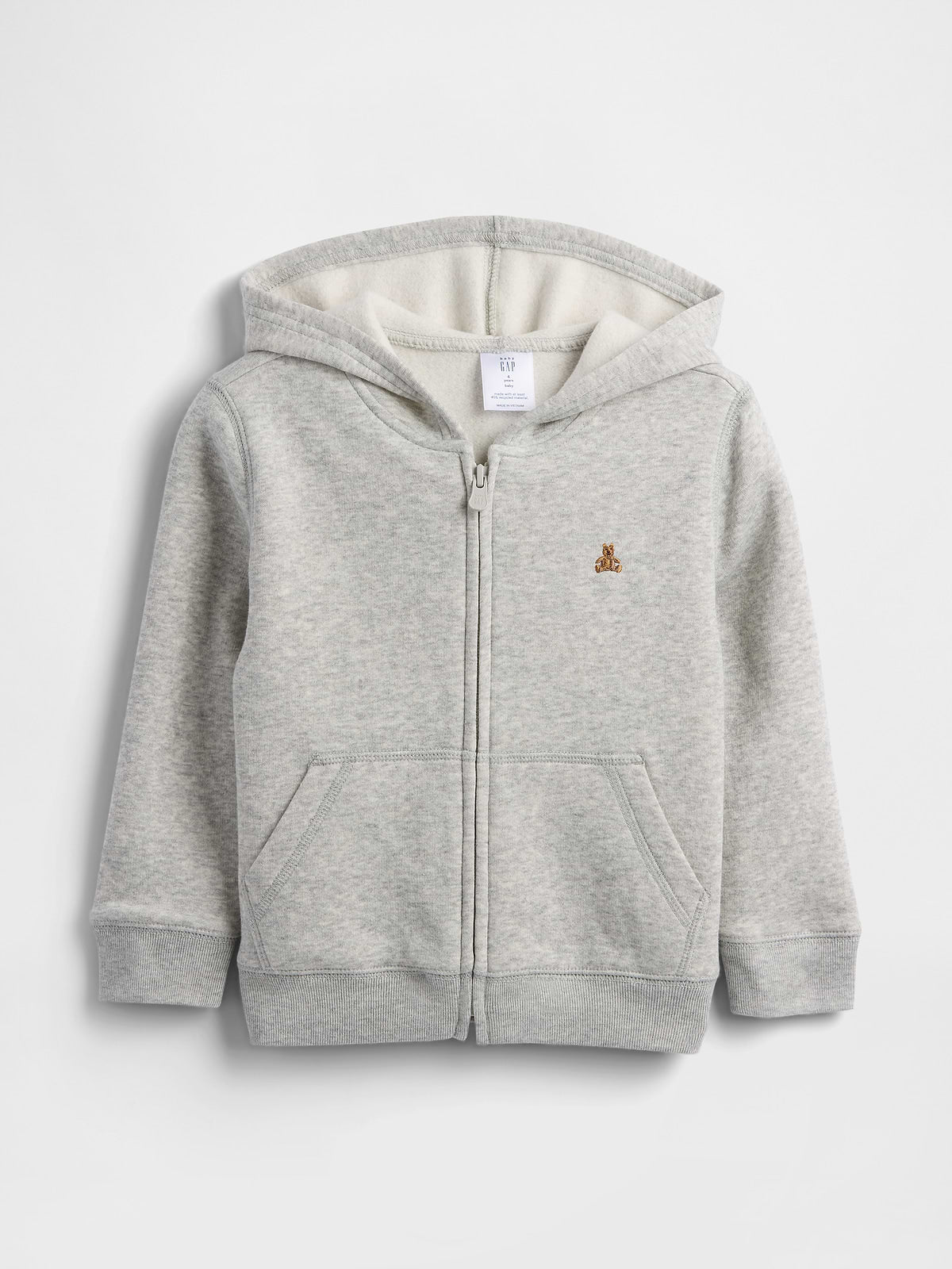 babyGap Brannan Bear Fleece Zip Hoodie - Grey