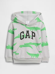 babyGap Relaxed Logo Hoodie - Trek Grey Alligators