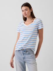 Favorite V-Neck T-Shirt - Blue Stripe