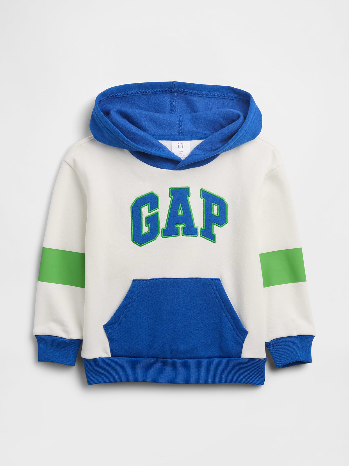 babyGap Relaxed Colorblock Logo Hoodie - Admiral Blue Multi