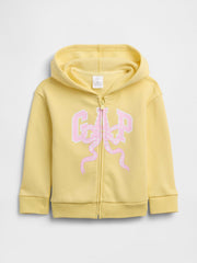 babyGap Relaxed Logo Zip Hoodie - Spring Yellow Bow
