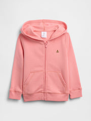 babyGap Brannan Bear Zip Hoodie - Bright Guava Pink
