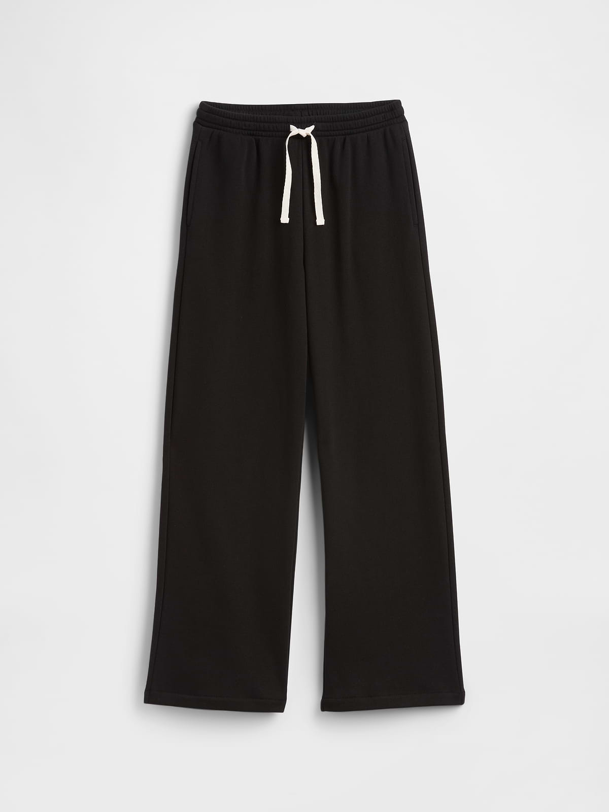 Kids Relaxed Straight-Leg Sweatpants - Black