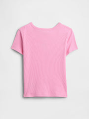 Kids Ribbed Crewneck T-Shirt