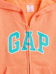 babyGap Relaxed Gap Logo Zip Hoodie - Neon Orange Bolt