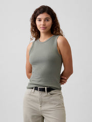 Ribbed Shell Tank - Mesculen Green