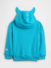 babyGap French Terry Graphic Hoodie - Surf Turquoise Monster