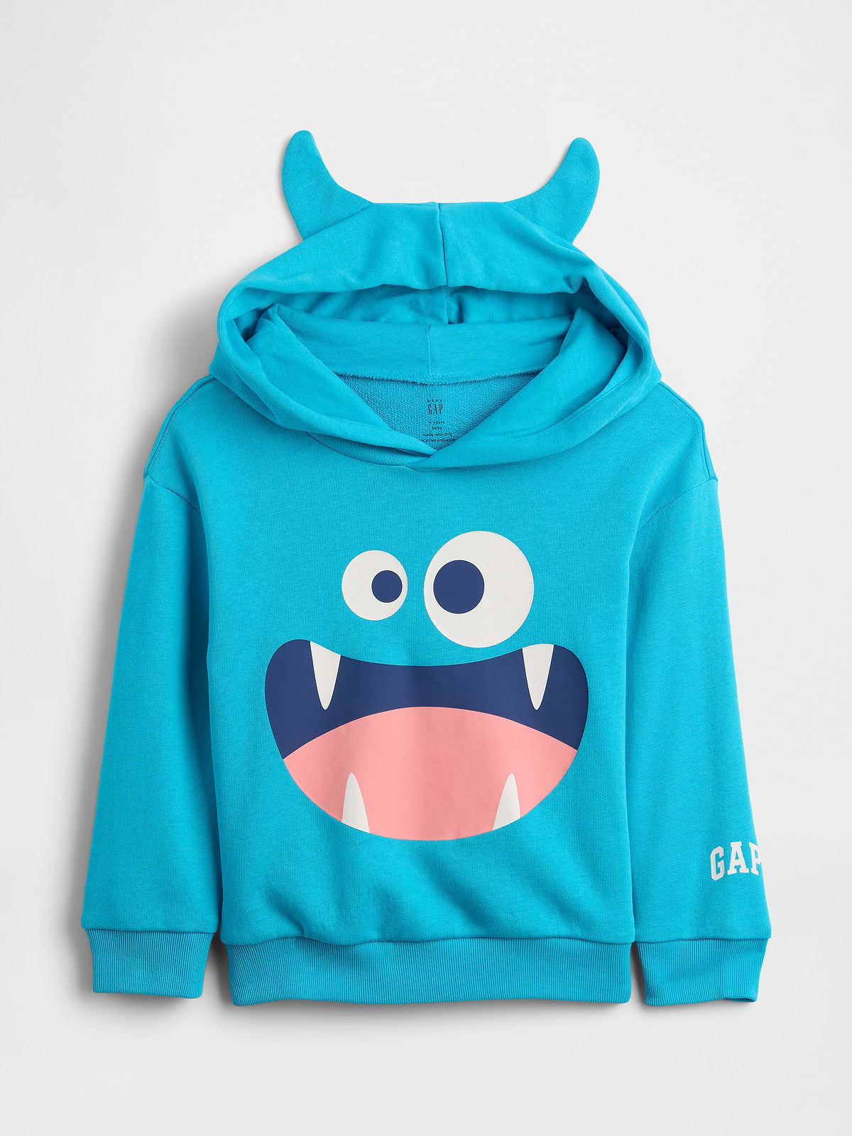 babyGap French Terry Graphic Hoodie - Surf Turquoise Monster