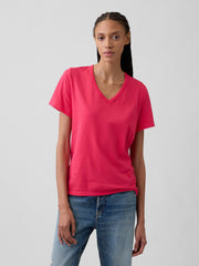 Favorite V-Neck T-Shirt - Summer Azalea Pink