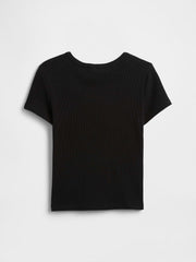 Kids Ribbed Crewneck T-Shirt