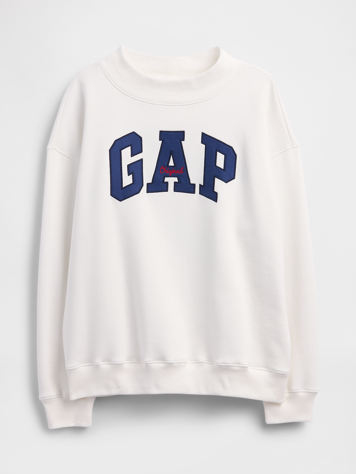 Oversized Gap Logo Mockneck Tunic Sweatshirt